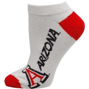  NCAA Arizona Wildcats Ladies White Logo & Name Ankle Socks 