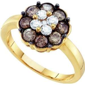 Delicate Flower Ring Beautifully Designed in 14K Yellow Gold, Adorned 