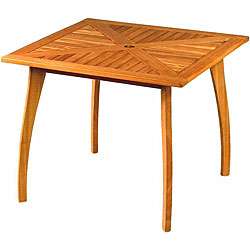 Royal Tahiti Yellow Balau Wood 36 inch Square Table  
