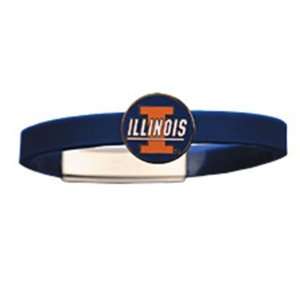   University of Illinois Rubber Slider Athletic Bracelet Sports