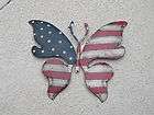 NEW WALL DECOR BUTTERFLY AMERICAN FLAG USA PATRIOTIC PATIO DECK DEN 
