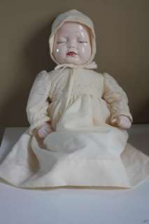 Antique Bisque Porcelain 3 Face Baby Doll Sleeping Sad Happy  