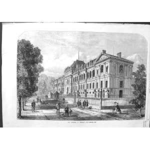    1864 MUSEUM CERAMIC ART BUILDING ARCHITECTURE PRINT