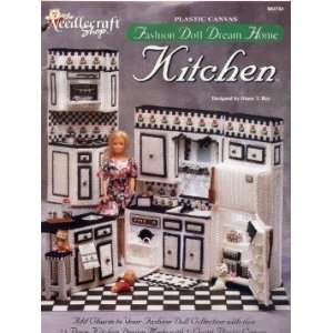  Fashion Doll Dream House Kitchen Plastic Canvas Leaflet 