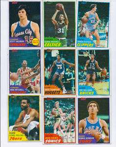 1981 82 1981 TOPPS COMPLETE YOUR SET COMMON FRESH MINT  