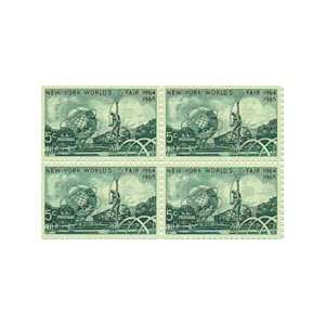  New Yorks World Fair Set of 4 X 5 Cent Us Postage Stamps 