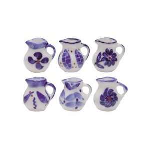  Miniature 6 Pc. Blue and White Pitcher Set sold at 