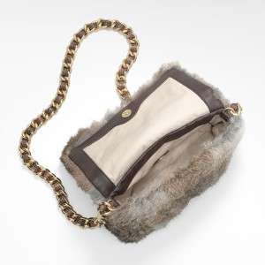 NWT Tory Burch Fur Mini Bag $495   Natural/Coconut 885427919254  