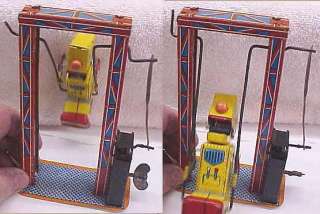 Vintage Yone Japan Tin Litho Windup Swinging ROBOT Toy  