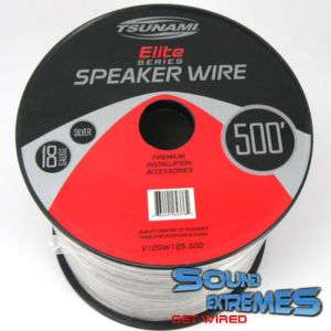 Tsunami 500 Ft Roll V10SW18S 500 18 Gauge Speaker Wire  