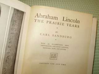 Old Book; title Abraham Lincoln The Prairie Years  