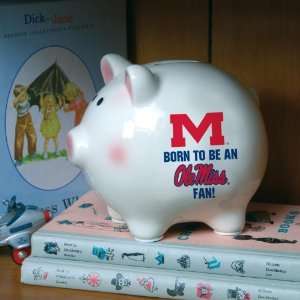 MISSISSIPPI OLE MISS REBELS Born To Be Personalized Team Logo PIGGY 