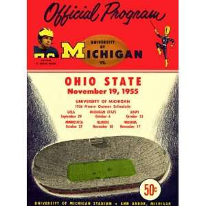  1955 Michigan Wolverines vs. Ohio State Buckeyes 22 x 30 