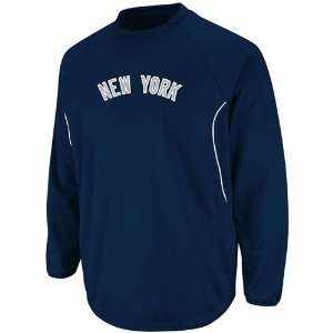 New York Yankees Therma Base Tech Fleece Jacket (Navy/White)  