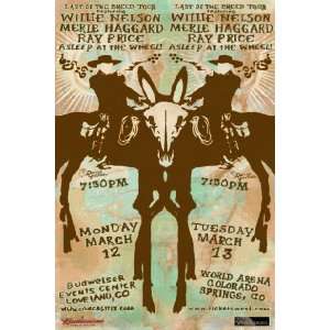  Willie Nelson Colorado Original Concert Poster Grealish 