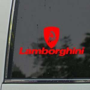  Lamborghini Red Decal Logo Bull Car Truck Window Red 