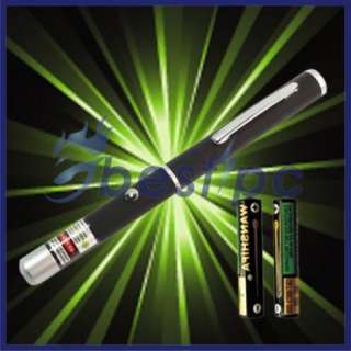 Green Laser Pointer Pen Bright 5mw Powerful Beam 532nm + Free Battery 