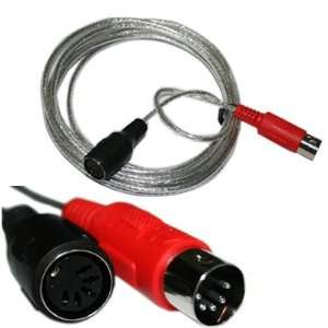   HDE (TM) Male to Female Music MIDI Cable DIN 5 Pin 180° Electronics