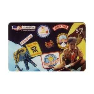   Card $7. Scouting In Indonesia (Collage of Boy Scout & Badges) TEST