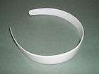 WHOLESALE LOT 36 WHITE PLASTIC HEADBANDS 1 WIDE TAPERED NO TEETH