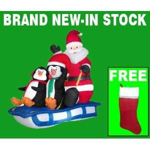   Outdoor Blow Up Christmas Decoration With Free Stocking Everything