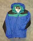 Mens Columbia Blue/Blk/Green Ski SNow Winter Jacket & Liner Medium 