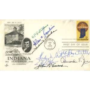   College Presidents First Day Cover Autographed by 8 