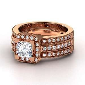  Va Voom Ring, Princess Diamond 14K Rose Gold Ring Jewelry