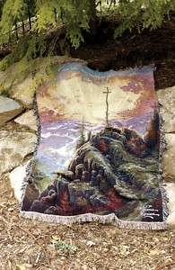 SUNRISE Tapestry Afghan Throw w/Verse ~ Thomas Kinkade 725734536853 