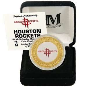  Houston Rockets 24Kt Gold Team Mint Coin Sports 