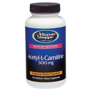  Vitamin Shoppe   Acetyl L Carnitine, 500 mg, 90 capsules 