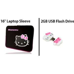   Drive + Deluxe Hello Kitty Black Neoprene Laptop Sleeve Electronics