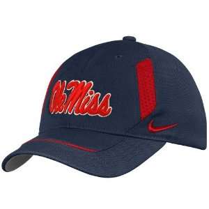  Nike Mississippi Rebels Navy Blue Coaches Hat Sports 