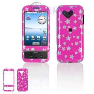  HTC Google G1/Dream Cell Phone Hot Pink/Silver Stars 