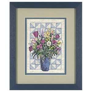    Floral Patchwork Counted Cross Stitch Kit, Craft Kit Toys & Games