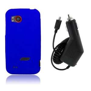  HTC Rezound / Vigor 6425   Blue Soft Silicone Skin + Car 