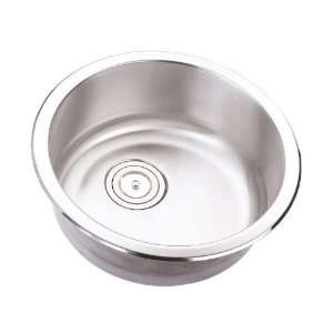 Stainless Steel Undermount Single Bowl Kitchen / Bar / Prep Sink Round 