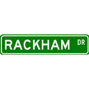 RACKHAM Street Sign ~ Personalized Family Lastname Sign 