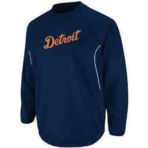  Detroit Tigers Therma Base Tech Fleece Jacket (Navy/White 
