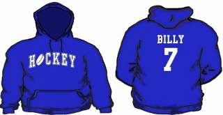  Hoodie Custom Name & # Ice Hockey Hooded Sweatshirt Team Hoodies 