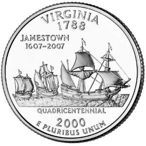  2000 D Virginia State Quarter BU Roll 