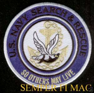 SEARCH AND RESCUE US NAVY PATCH SO OTHERS MAY LIVE SAR  