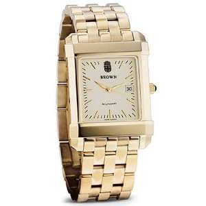 Brown University Mens Swiss Watch   Gold Quad Watch with Bracelet by 