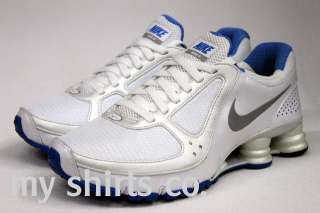 Nike Shox Turbo+10 White Medium Grey Blue Womens 8.5  