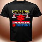 New Suzuki Makita Rockstar Energy Yoshimura Motocross Moto X Black T 