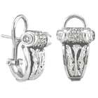 karat white gold earrings are secured with clip in clasps