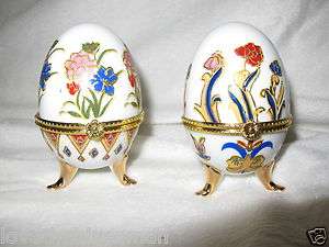 Vintage Faberge Egg Flowers (Pair)  
