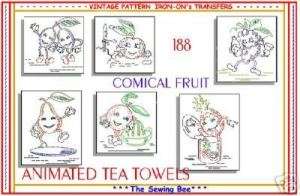 188 New Garden Fruit embroidery iron on transfers  