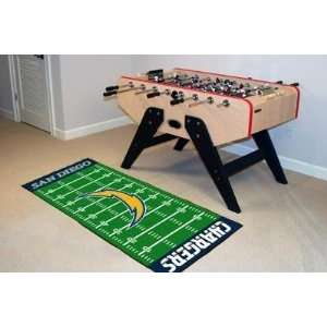   San Diego Chargers Football Field Runner Area Rug/Carpet Sports