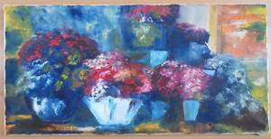 MARCEL MOULY large OIL ON CANVAS The Flowers #1950s  